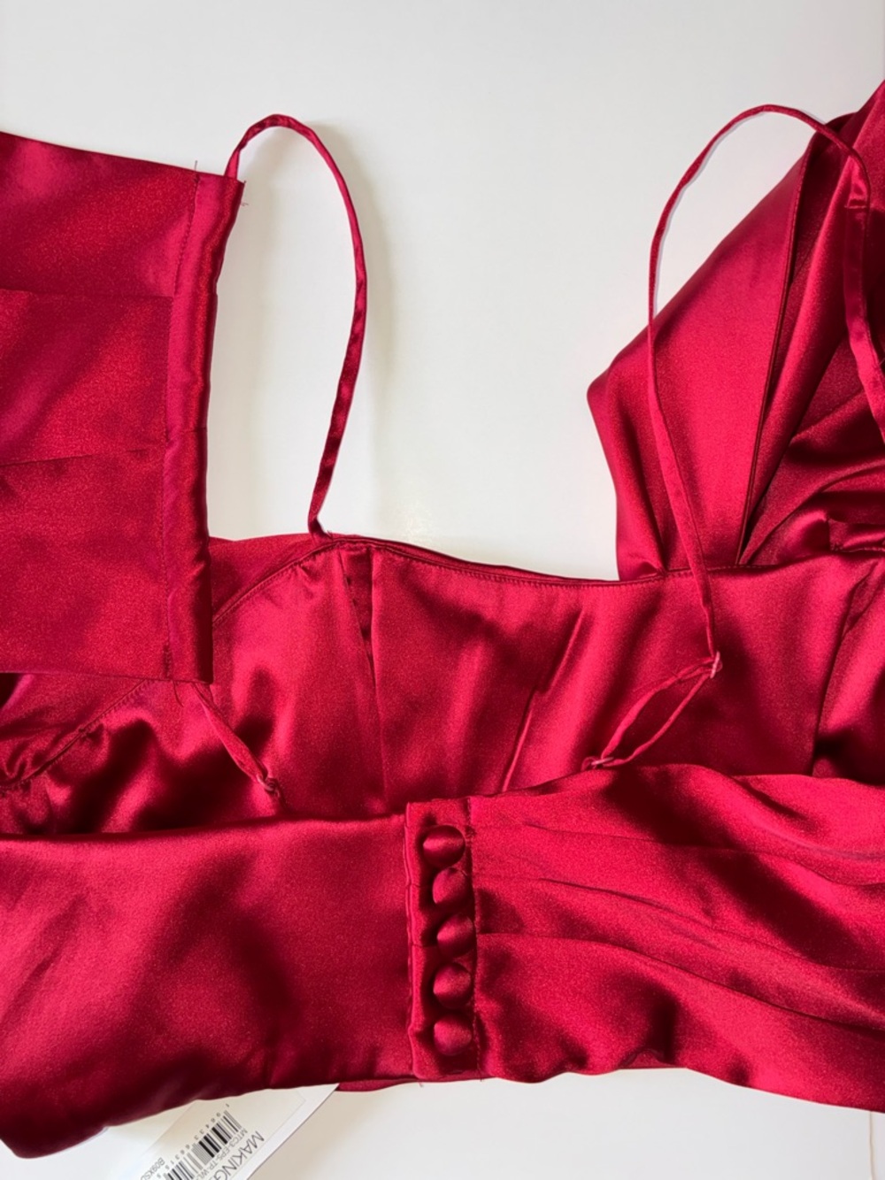Making The Cut - Satin Ruffle Crop Top - Picture 6 of 11